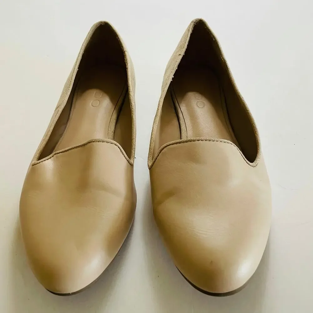 Aldo Cream Round Toe Flat Loafers Shoe 6
